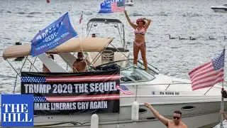 WATCH: Trump supporters on boats flood the Jersey Shore