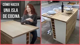 Cómo hacer una ISLA DE COCINA de madera MODERNA Y PRÁCTICA  | Bricoydeco
