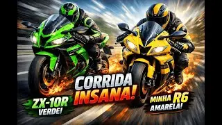 ZX-10R VERDE vs R6 AMARELA 🟡🟢 | Alta velocidade, adrenalina pura!