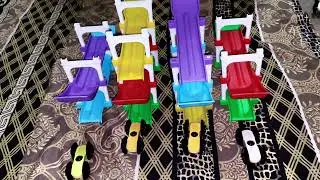 Satisfying with Unboxing Rotary Car Slide Tower | Asmr #toys #toyunboxing #car #meesho #meeshofinds 
