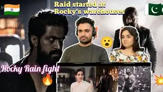 KGF 2 | Rocky Rain Fight & Ramika Sen Order to raid Rocky's Warehouses | Pakistani Reaction