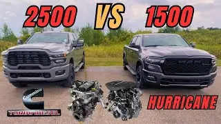 2026 Ram 1500 vs 2025 Ram 2500 Review & window sticker Hurricane vs HO Cummins diesel MPG loop