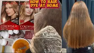 How I color my hair at home.Revlon colorsilk 70, 73 shade 