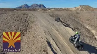 Arizona Peace Trail. KLR 650 solo run attempt Day 1.  Sand everywhere, and a few really cool ridges.
