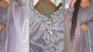 Model inspired✨️hand embroiderywork outfit designing/ party wear dress designing/most trending suit