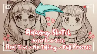 [Rain] Relaxing Sketch | Nefertima Osfe | Real Time + Full Process | No Talking