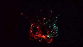 A Set of Color Grass Landscaping Solar Lights, 3 Color Change LED lights, solar powered