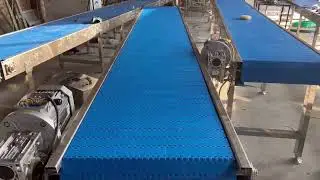 Food assembly conveyor， plastic module mesh belt conveyor belt #conveyorbelt #conveyorbelt