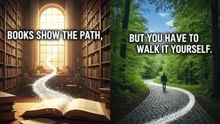 Books show the path, but you have to walk it yourself.किताबें रास्ता दिखाती हैं,पर खुद चलना पड़ता है
