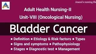 Bladder cancer//Bladder carcinoma notes//Adult Health Nursing-II notes//Oncological Nursing notes