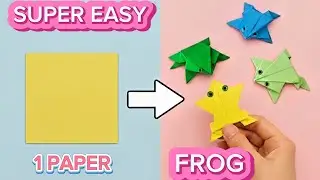 How to make a Jumping Origami Frog (5 Min Tutorial!)| Origami animals
