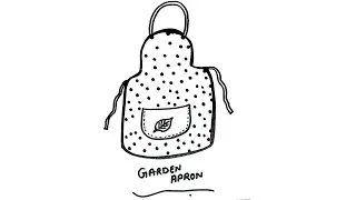 How to Draw Garden Apron || Drawing Garden Apron step by step || Outline Draw Garden Apron