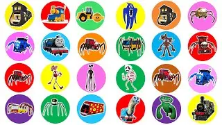 Spin Wheel Train House Head, Kereta Bob, Road Roller, Train Blue Rainbow, Thomas, Choo Choo Charles