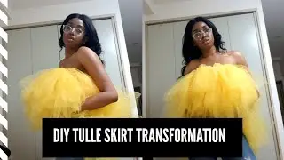 DIY transformation tulle skirt to tulle blouse || Staecha G
