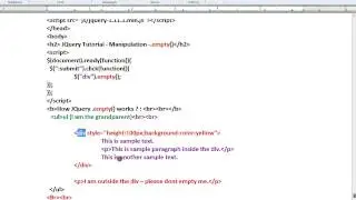 EMPTY METHOD JQUERY DEMO