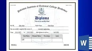 how to make a professional certificate in Ms word
