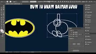 Draw batman logo in #Illustrator #adobe #ilustrator #drawlogo #ai  #logo #batman