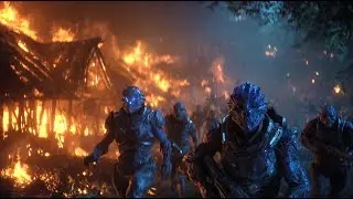 Blue Alien Warriors Attack The Village  Flames Swallow Everything Alive | HFY | A Short Sci-Fi Story