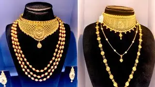 necklace laxmi har chain arrings choker set gold design Ornaments #god #necklace #chokernecklace 