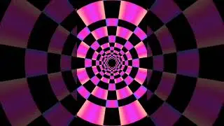 Black and pink color neon light endless loop tunnel ride