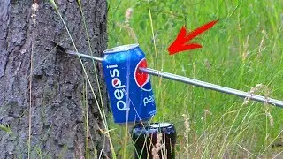 Steel HARPOON (gun) vs PEPSI, Air Freshener Glade, Apple, FANTA, Balloons - Slow motion EXPERIMENT