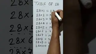 table of 28 with trick | table trick of 28 #tricks #maths #shorts #table #shortvideo