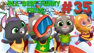 Talking Tom Gold Run | Funny Fails |Talking Becca,Tom,Ginger,Splashy Tom |(Gameplay) #35