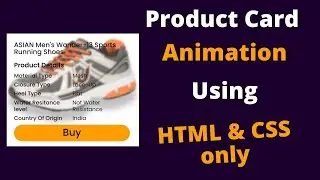 Product Card Animation | Product Information animation | CSS only | 