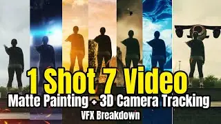 1 Shot 7 Video Matte Painting + 3D Camera Tracking VFX Breakdown | ztabor studio + Cinema 4d + AE