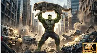 HULK vs GIANT WOLVES in NYC &ndash; Epic Superhero Showdown!
