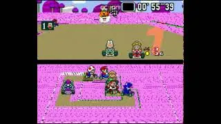 Let's Play Blue Yoshi Kart Part 2 flower cup 50cc: wacky tracks indeed