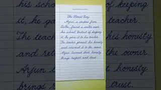 Cursive Writing | English Moral Stories | Cursive Handwriting practice | Cursive writing practice