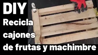 Reciclaje de cajones de frutas y machimbre para #cuadrosdecorativos