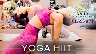 60-MIN YOGA HIIT WORKOUT (weight loss, sweaty full body flow, abs)/ DailyYogaBliss Flow #71