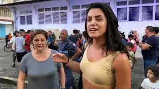 Nouveaux incidents entre la maire de Ville de Cayenne Sandra Trochimara et les migrants rue Arago.
