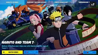 FORTNITE NARUTO AND TEAM 7 FINALLY ARRIVE IN THE ITEM SHOP! ALL SKINS, EMOTES AND BLINGS REVIEW!