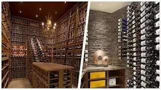 75 Beige Floor And Turquoise Floor Wine Cellar Design Ideas You'll Love 🔴