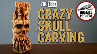 Wooden Skull Spirit Power Carving