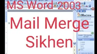 Ms word 2003 me mail merge Kaise banaen