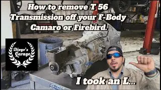 How to remove T56 transmission off your F Body Camaro or Firebird.
