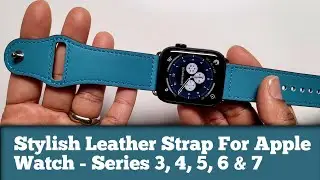 Stylish Leather Strap for Apple Watch - Series 3, 4, 5, 6 & 7