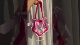 Crochet mini star bag! #crochet #crochetbag #crocheting #crochetlove