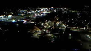 Pigeon Forge Downtown and Christmastime Light Display Drone