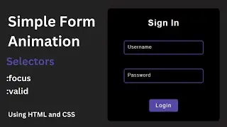 Simple😀 Form 💻Animation | HTML | CSS | #forms