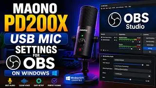 MAONO PD200X USB Mic settings for OBS on Windows