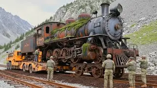 Abandoned Steam Locomotive | 100 Years Lost in the Mountains | ASMR Restoration