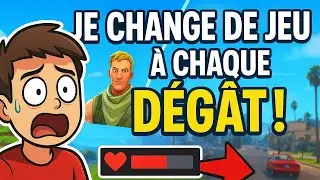 Je change de jeu à chaque DÉGÂT ! #fifa #rocketleague #fortnite #minecraft 