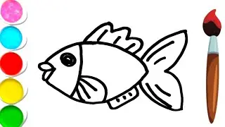 Fish drawing tutorial for kids and toddler's | how to draw fish 