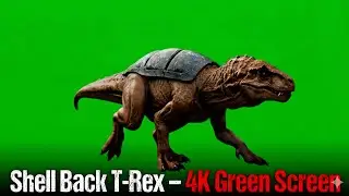Shell Back T-Rex &ndash; 4K Green Screen | Ultra Realistic Dinosaur Green Screen Footage | GreenX AI |