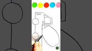 How to draw mixer truck // #viral  #shorts #drawing